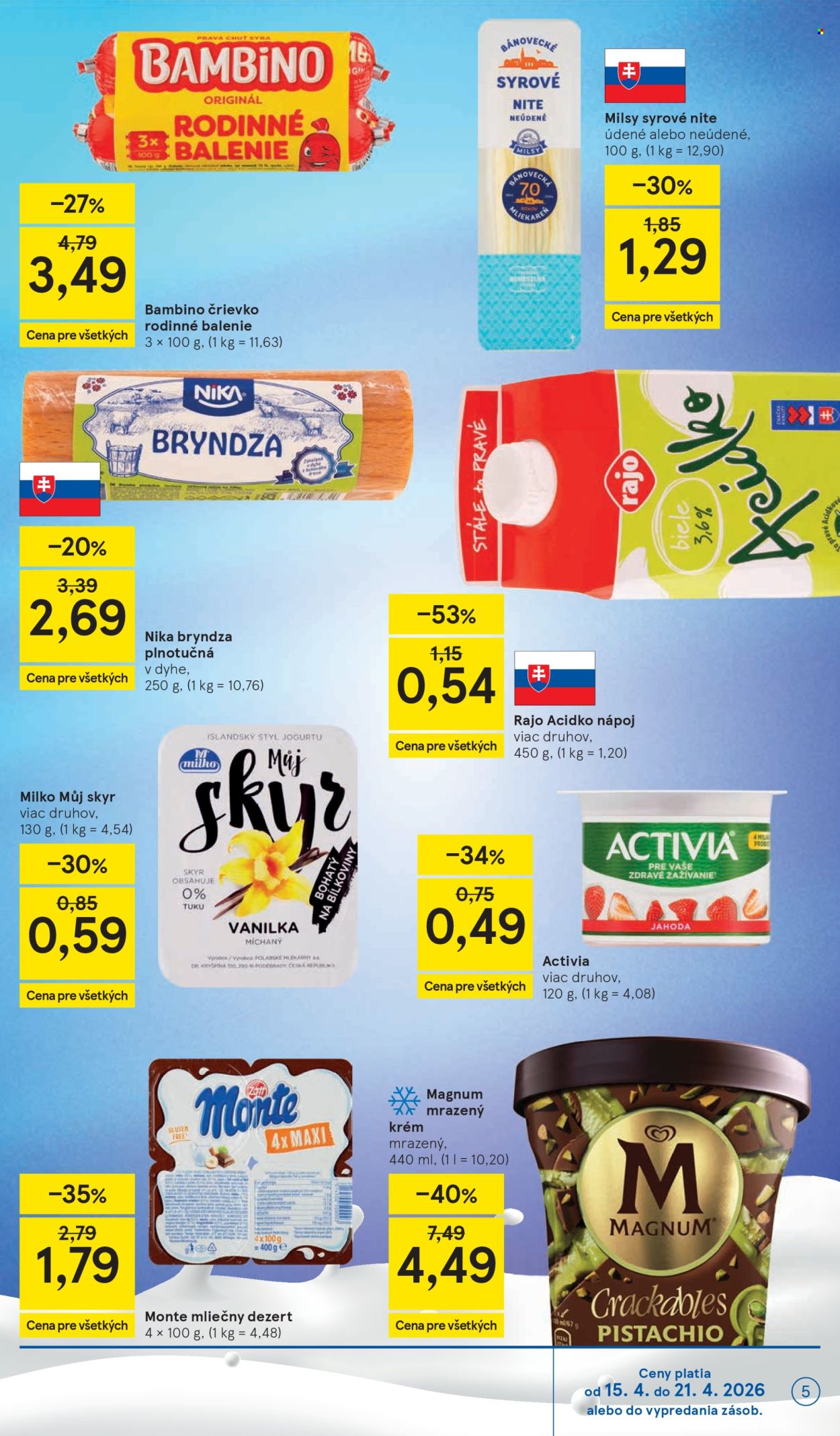 Leták TESCO supermarket - 15.4.2026 - 21.4.2026. Strana 5