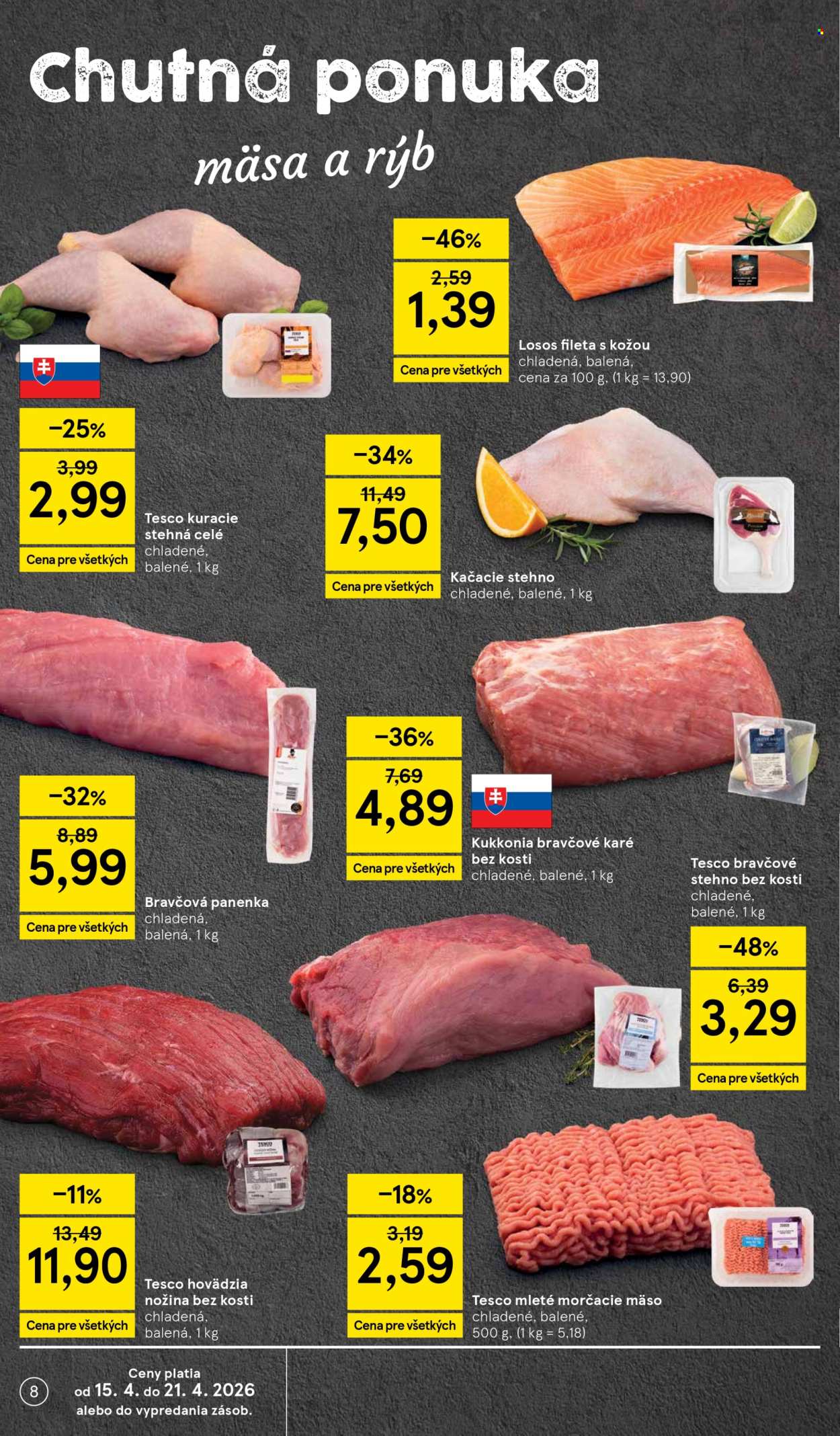 Leták TESCO supermarket - 15.4.2026 - 21.4.2026. Strana 8