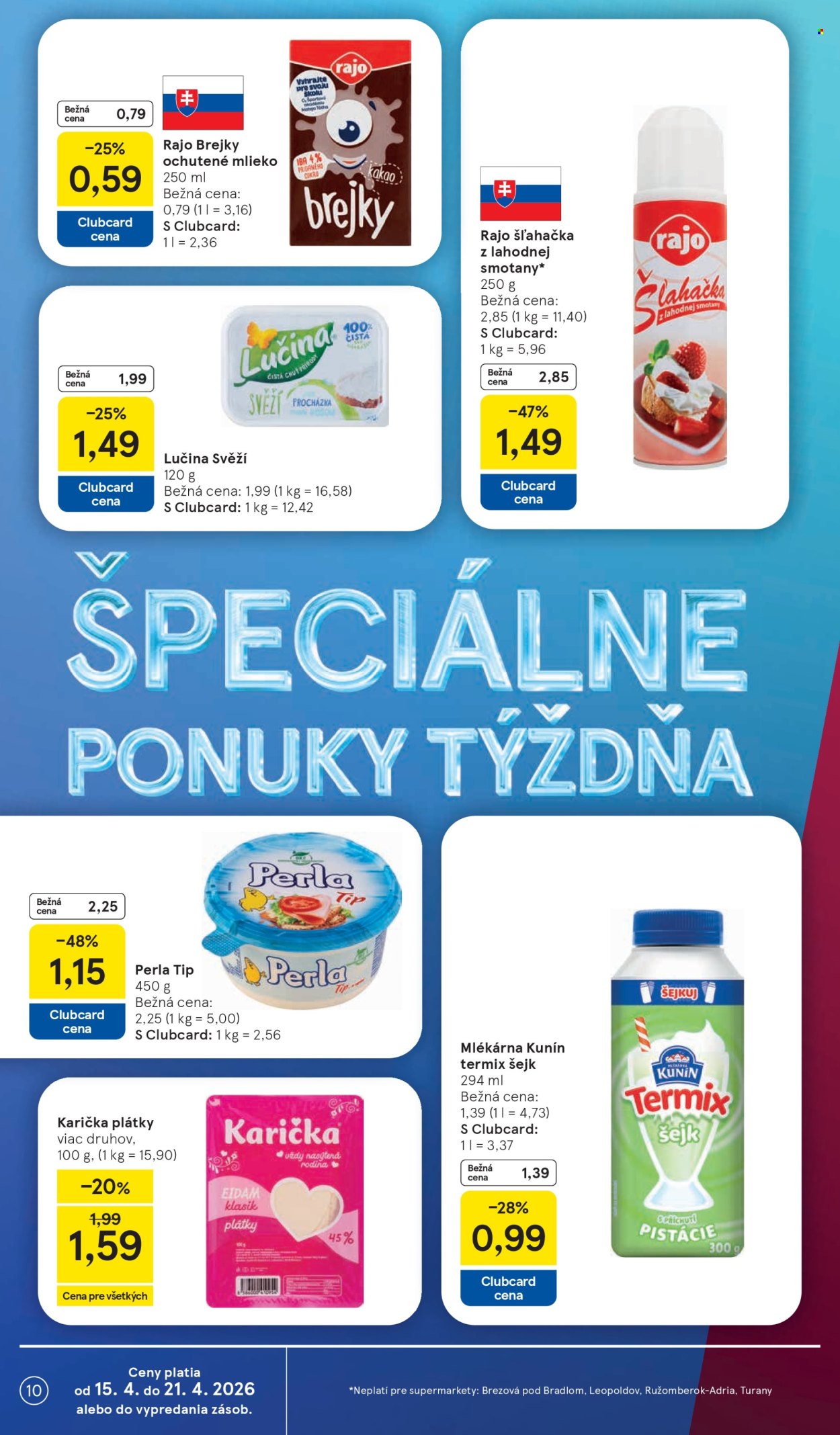 Leták TESCO supermarket - 15.4.2026 - 21.4.2026. Strana 10