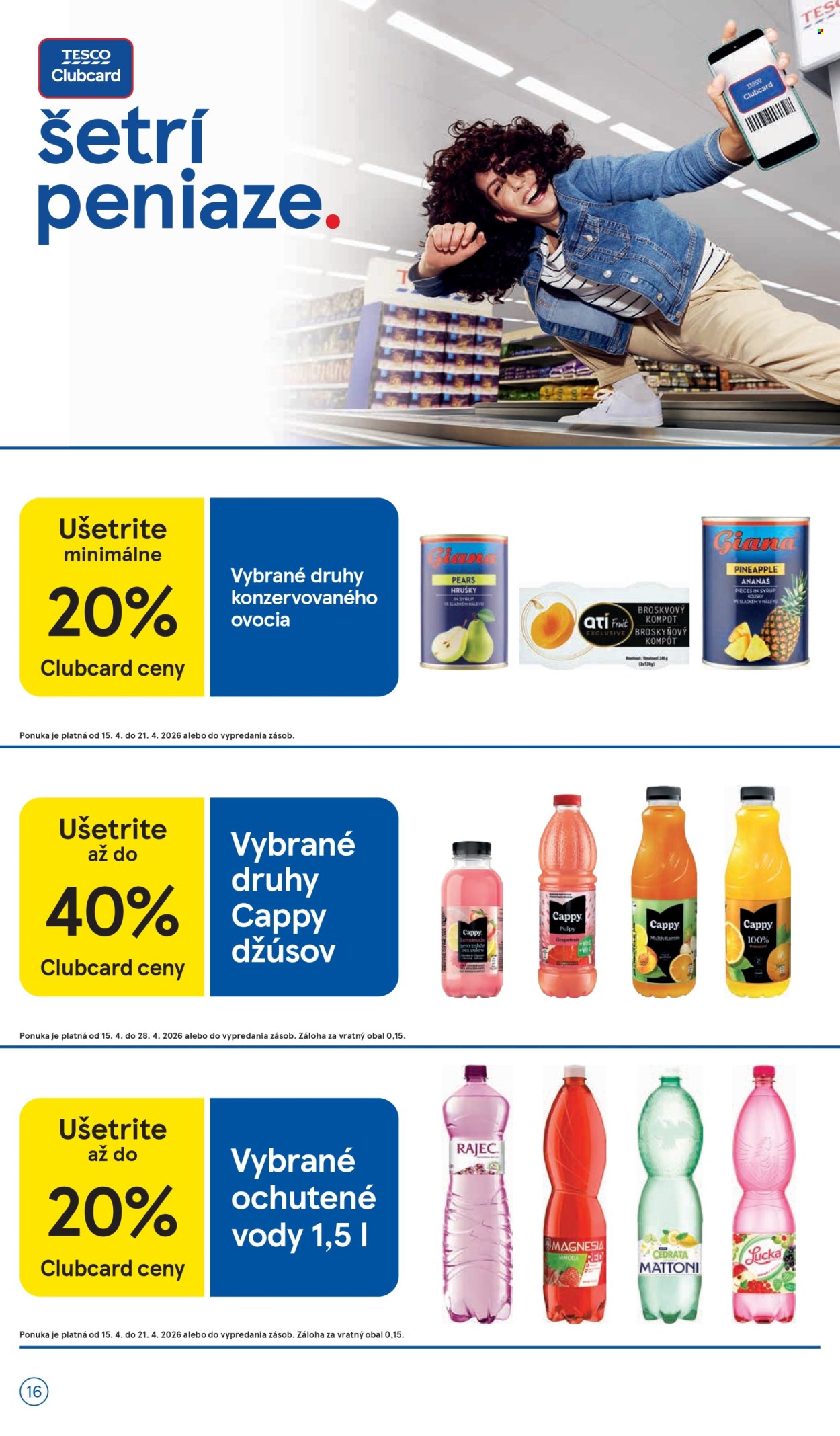 Leták TESCO supermarket - 15.4.2026 - 21.4.2026. Strana 16