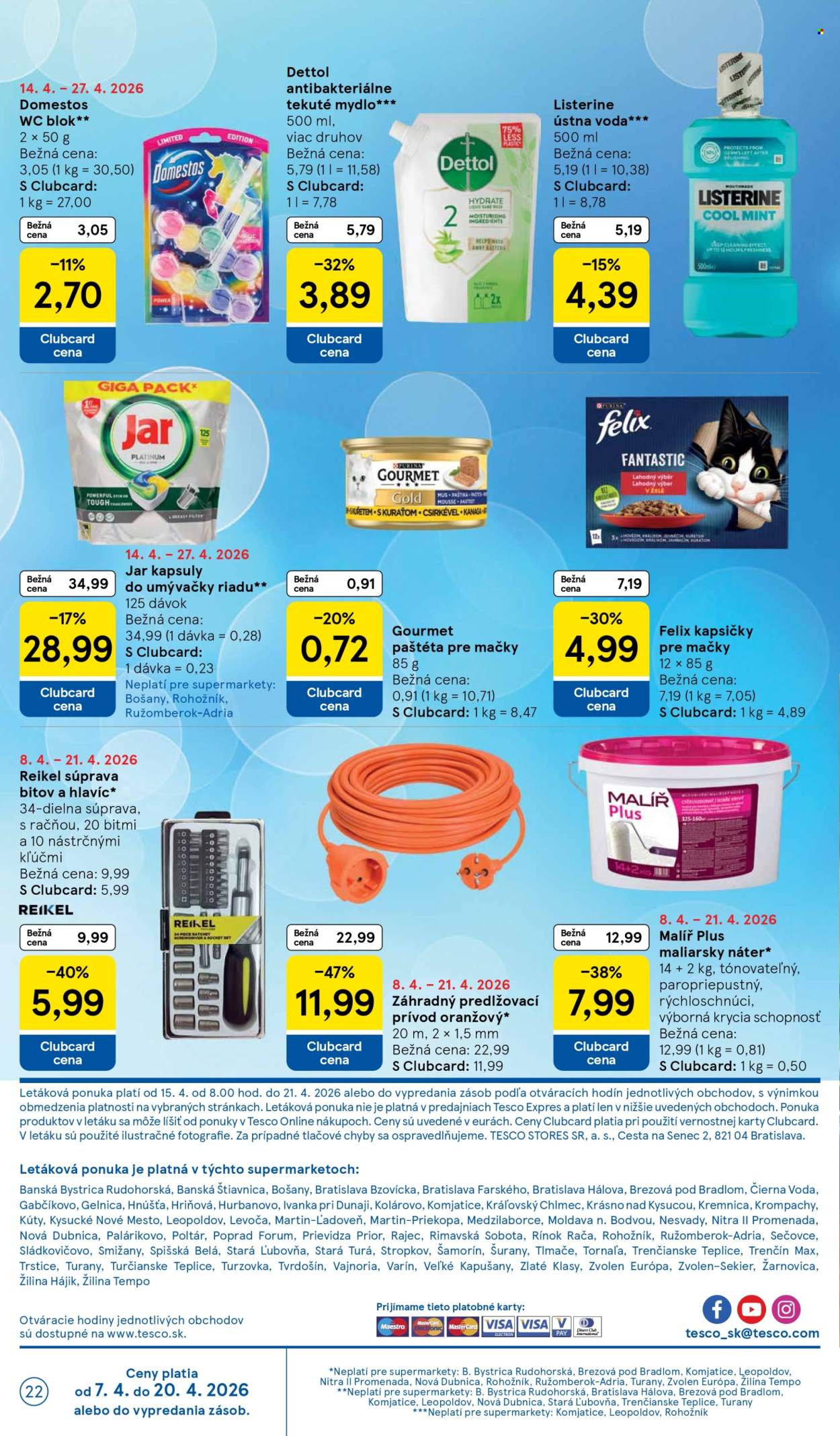Leták TESCO supermarket - 15.4.2026 - 21.4.2026. Strana 22