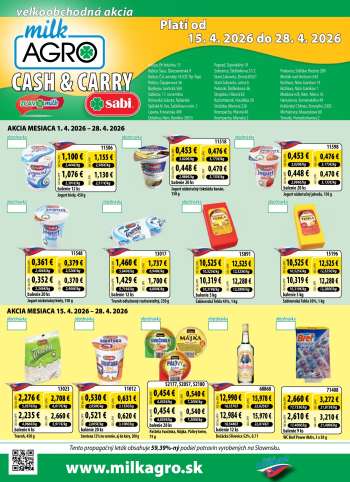 Leták Milk AGRO - 15.4.2026 - 28.4.2026.