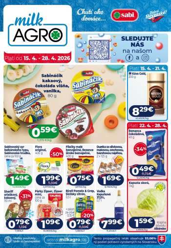 Leták Milk AGRO - 15.4.2026 - 28.4.2026.