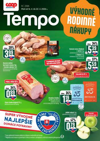 Leták COOP Jednota - 16.4.2026 - 22.4.2026.