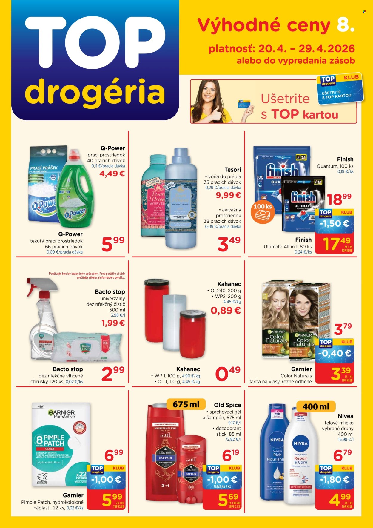 Leták TOP drogéria - 20.4.2026 - 29.4.2026. Strana 1