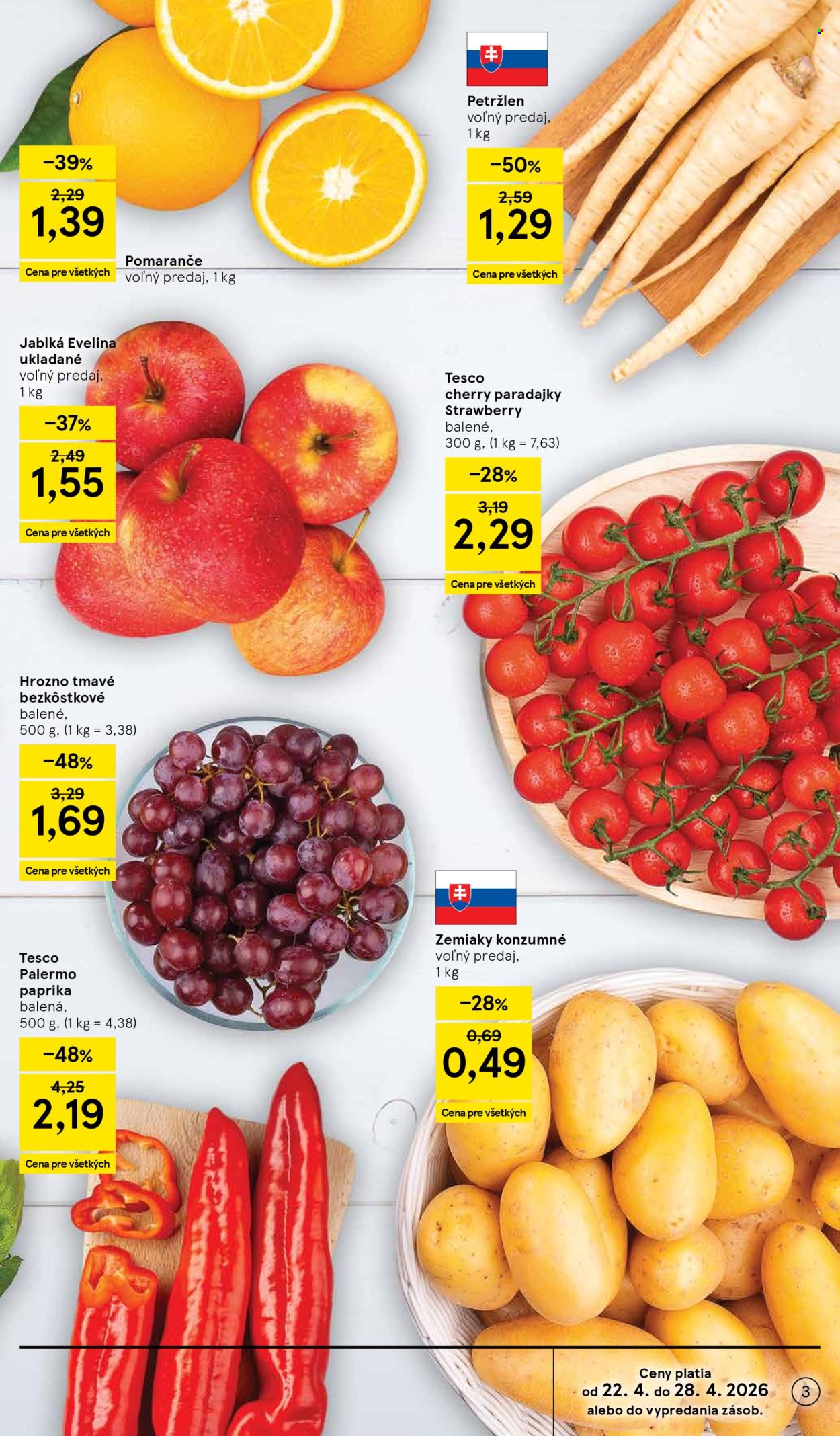 Leták TESCO supermarket - 22.4.2026 - 28.4.2026. Strana 3