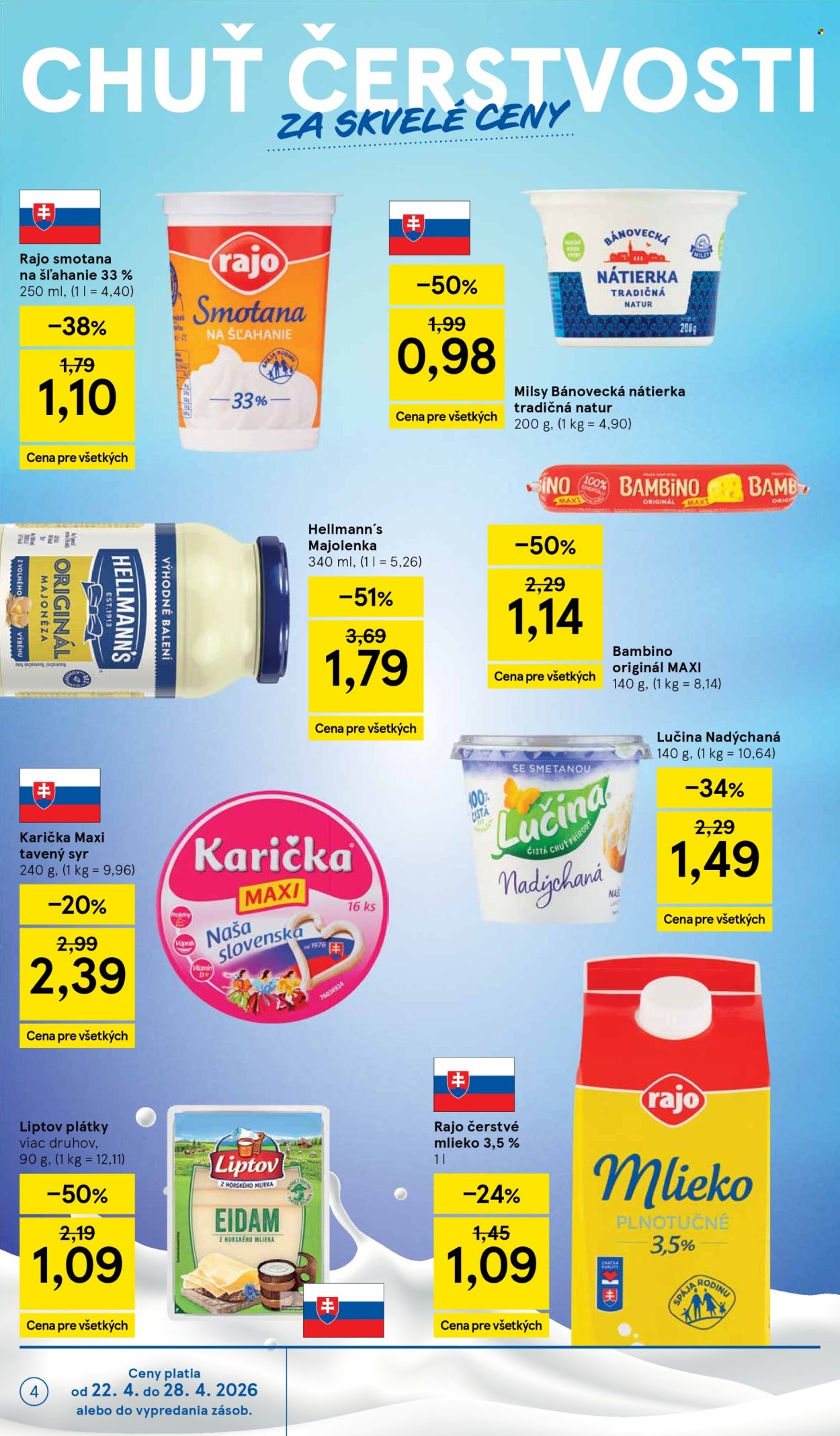 Leták TESCO supermarket - 22.4.2026 - 28.4.2026. Strana 4