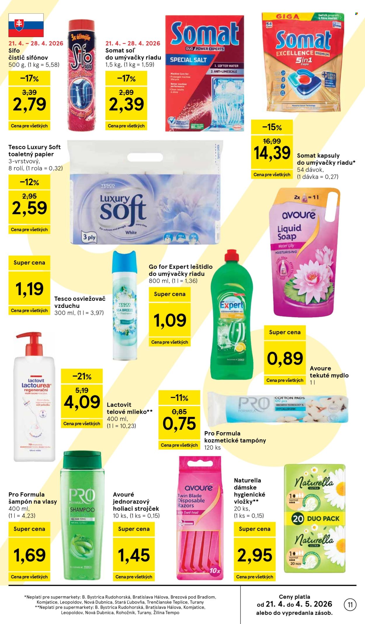 Leták TESCO supermarket - 22.4.2026 - 28.4.2026. Strana 11