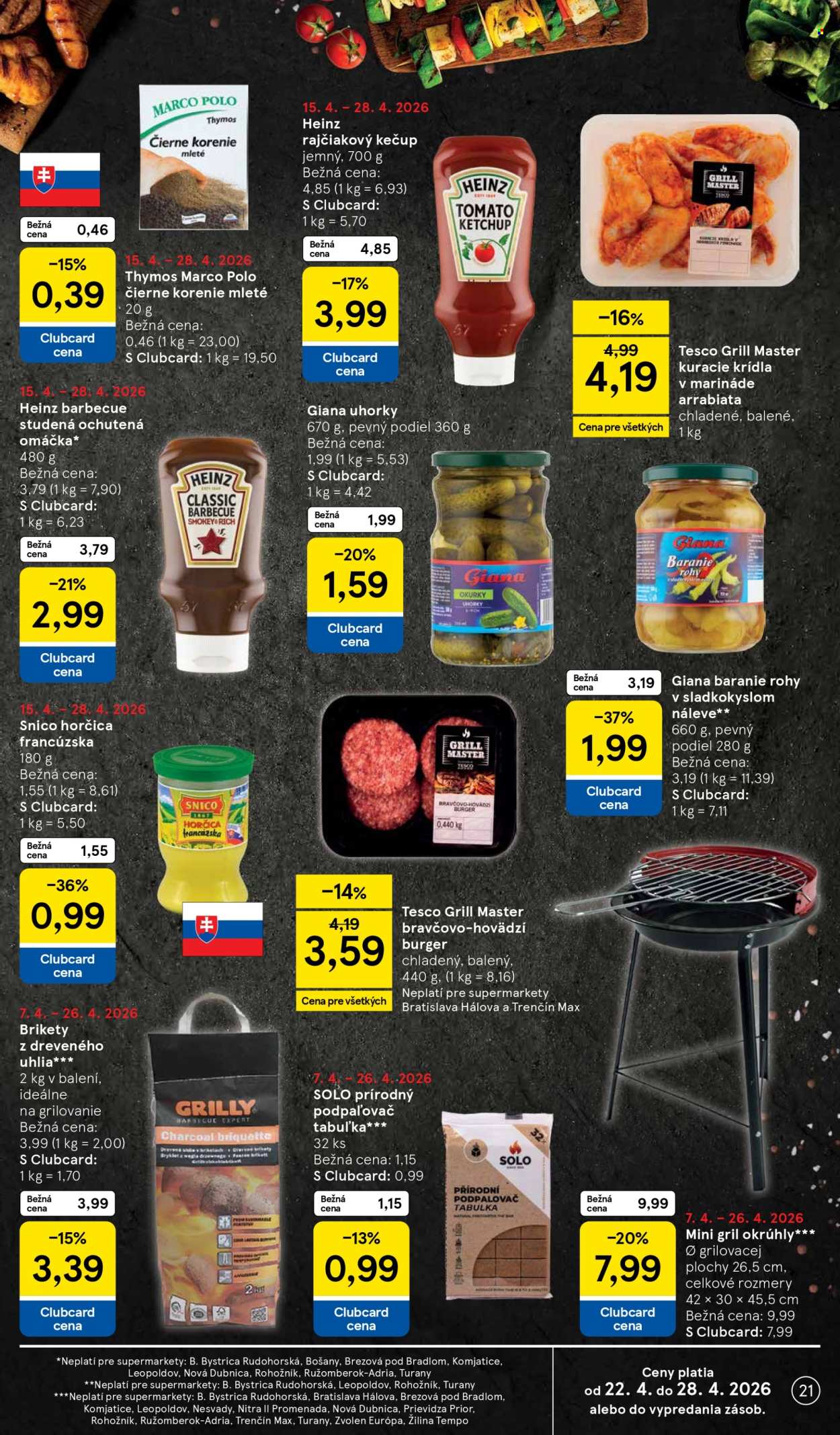 Leták TESCO supermarket - 22.4.2026 - 28.4.2026. Strana 21