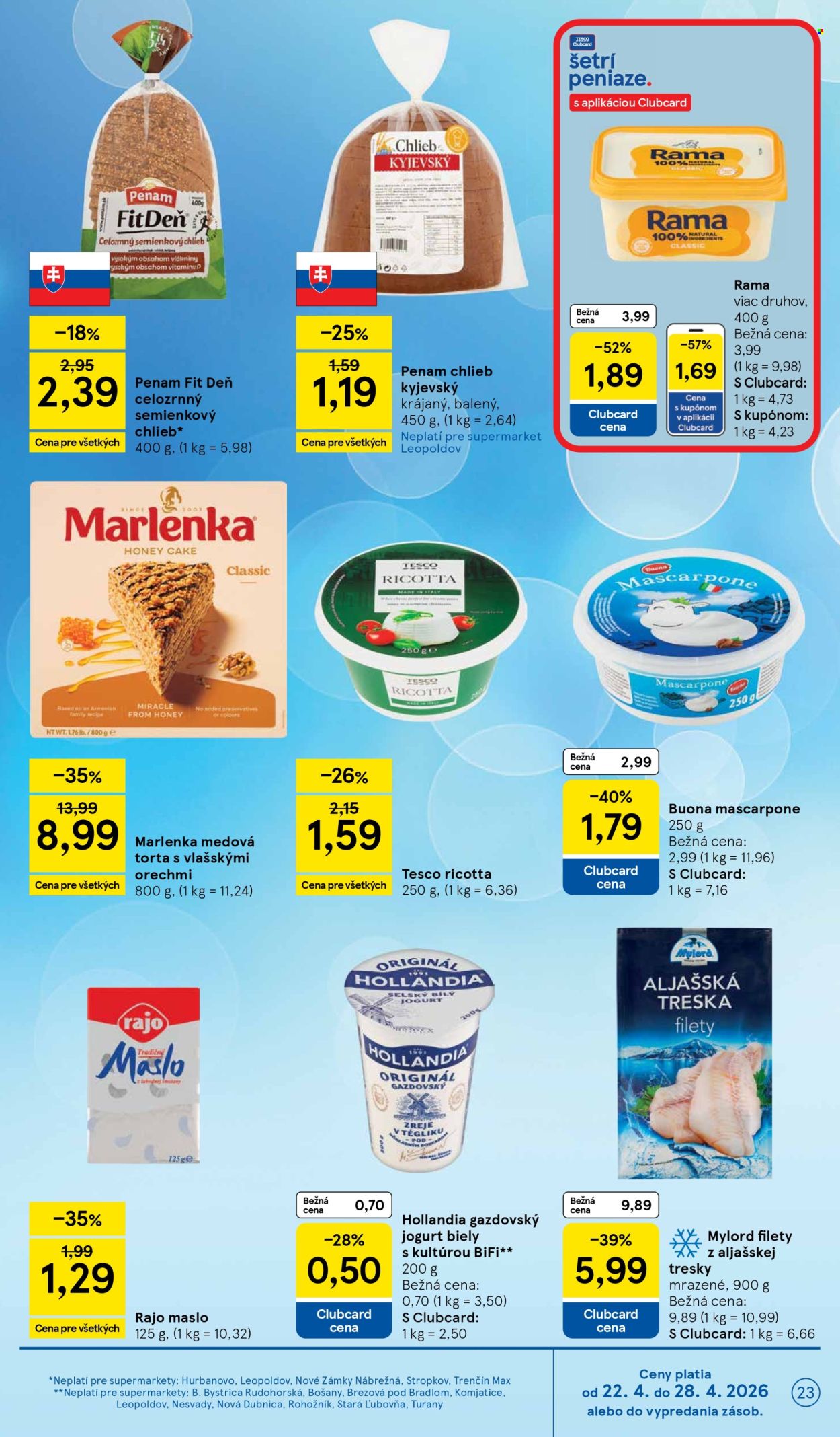 Leták TESCO supermarket - 22.4.2026 - 28.4.2026. Strana 23