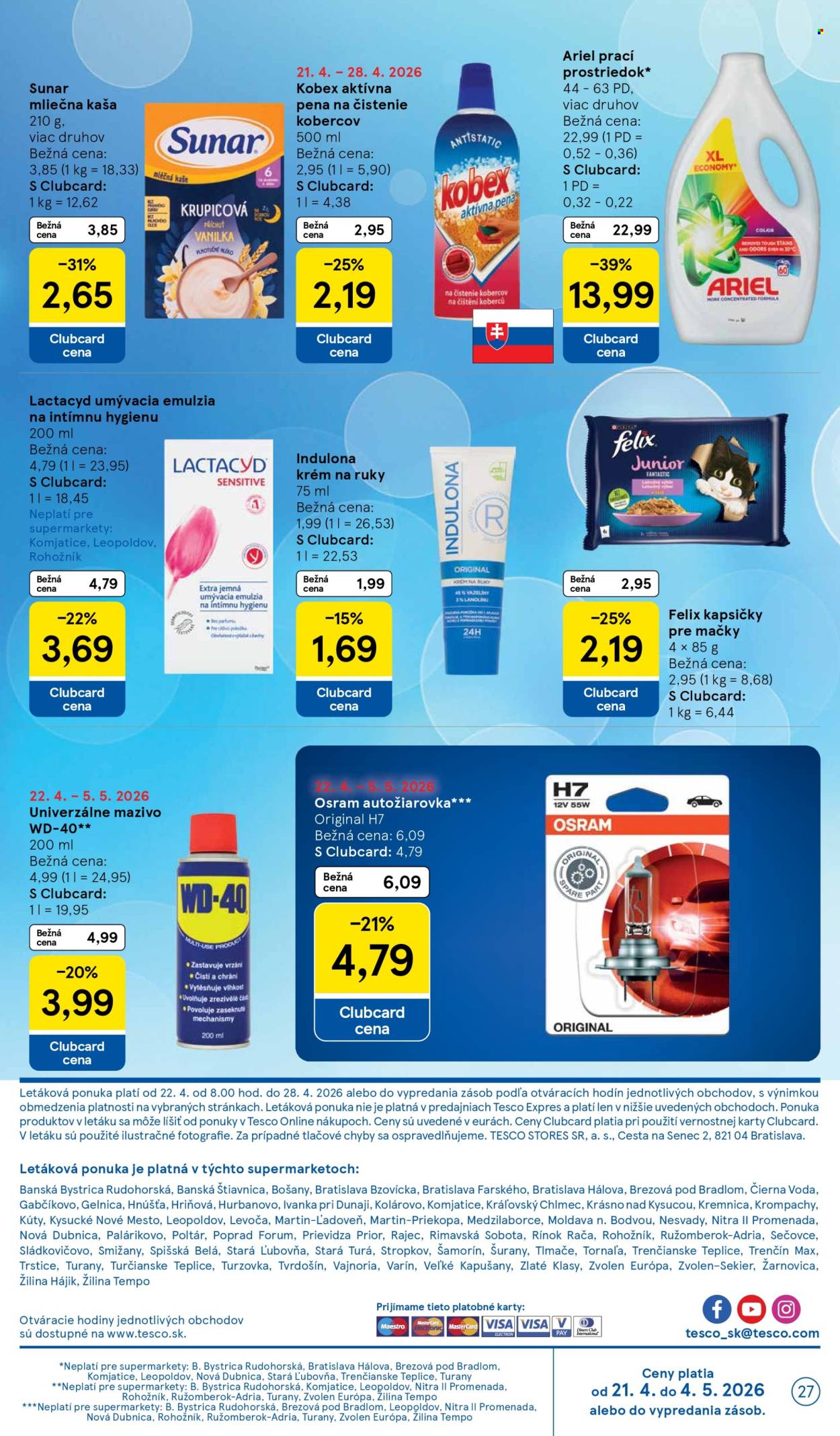 Leták TESCO supermarket - 22.4.2026 - 28.4.2026. Strana 27