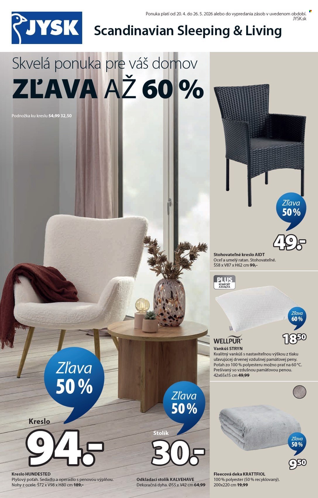 Leták JYSK - 20.4.2026 - 26.5.2026. Strana 2