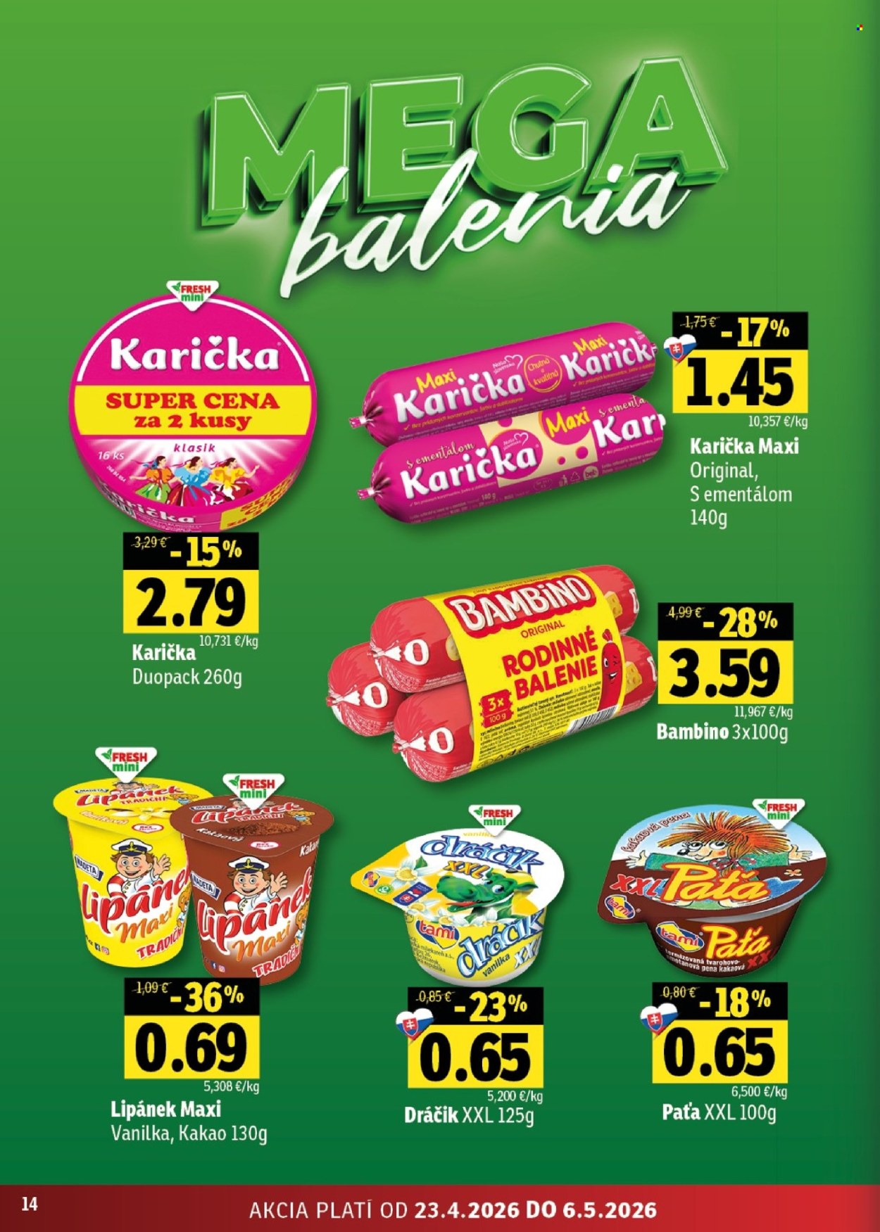 Leták FRESH - 23.4.2026 - 6.5.2026. Strana 14