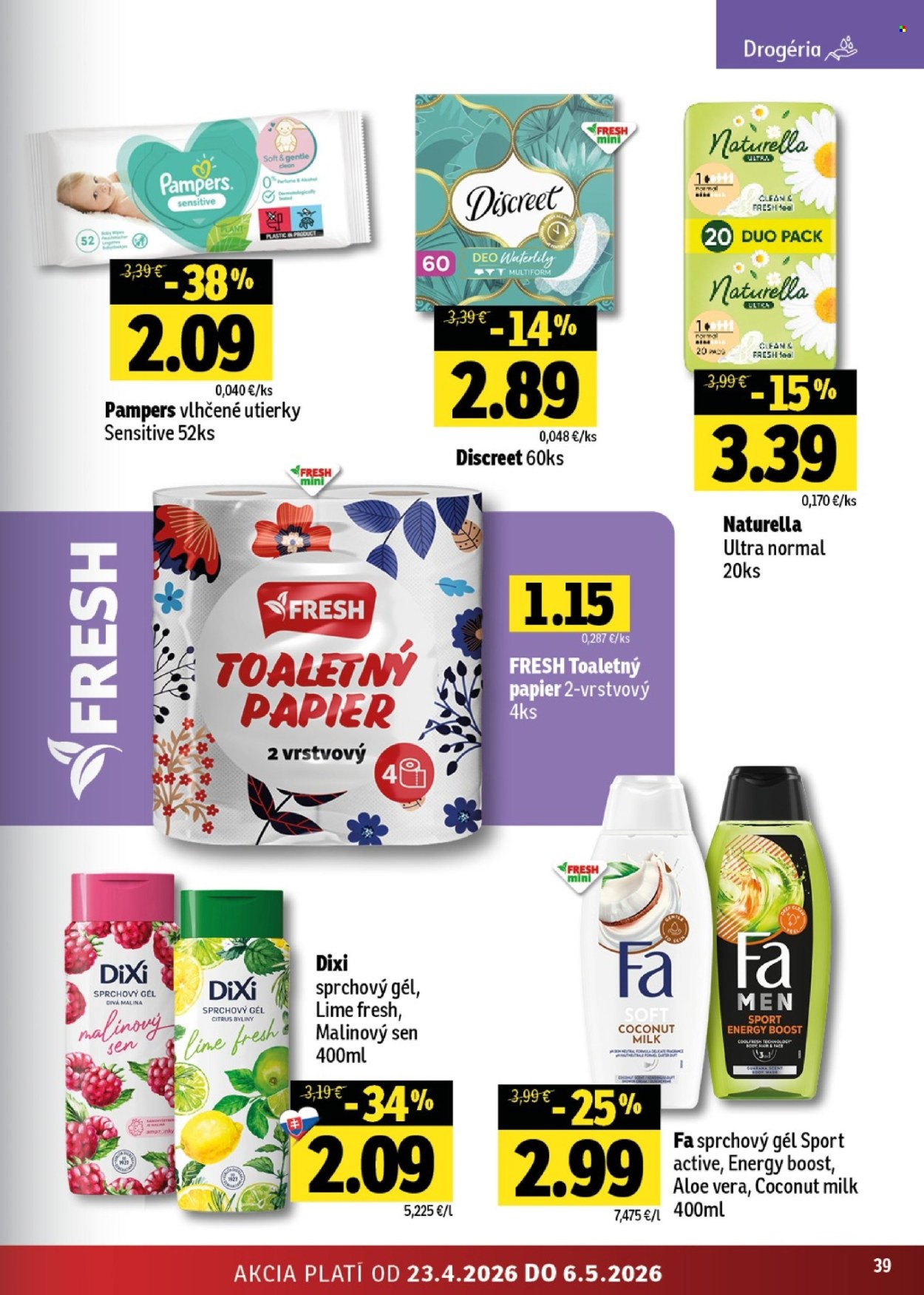 Leták FRESH - 23.4.2026 - 6.5.2026. Strana 39