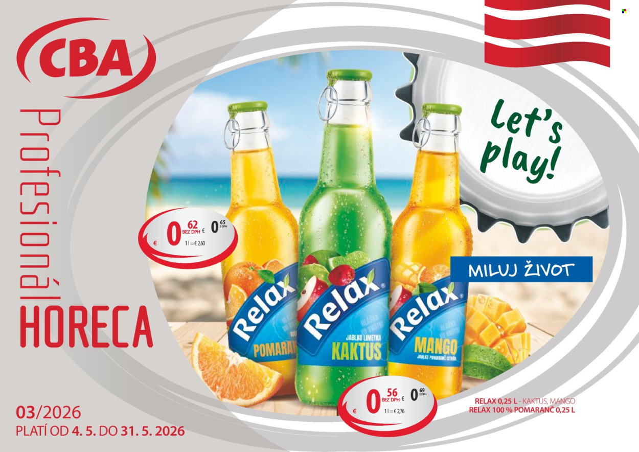 Leták CBA Komfos - 4.5.2026 - 31.5.2026. Strana 1