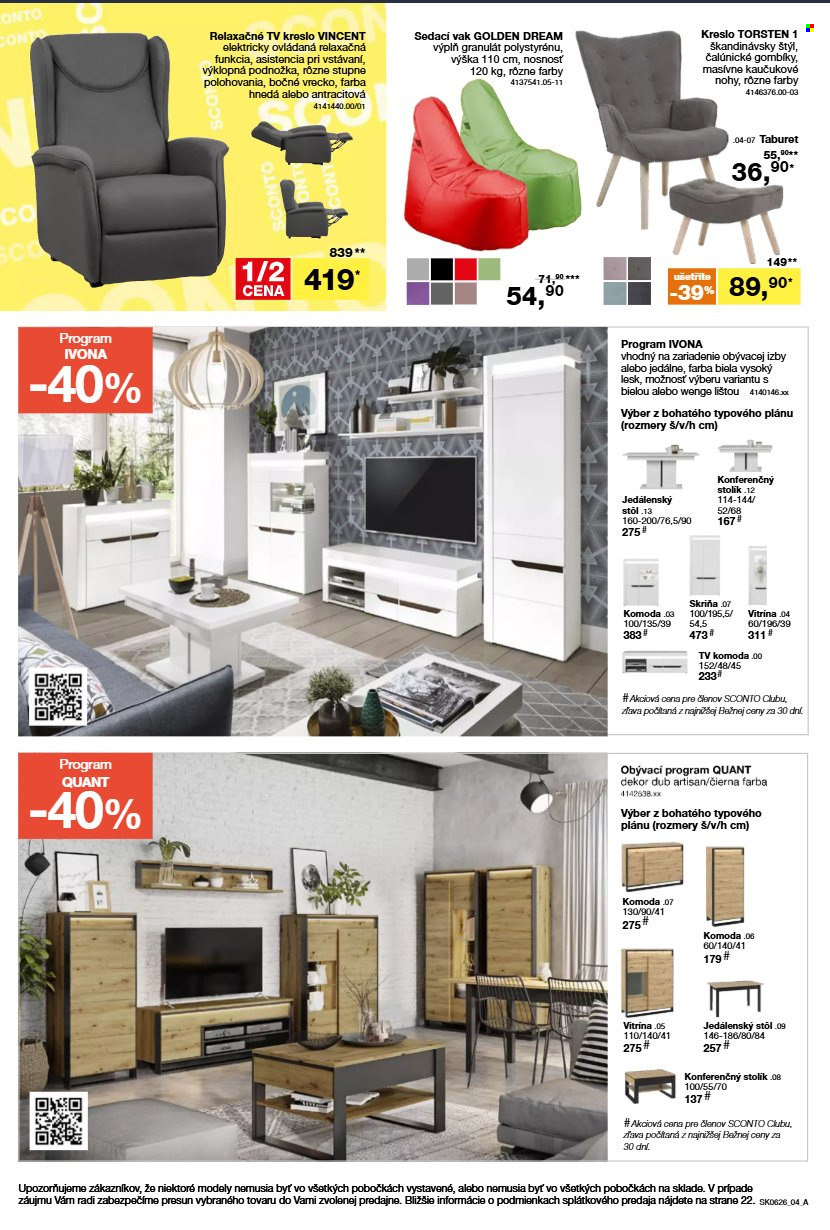 Leták Sconto nábytok - 22.4.2026 - 19.5.2026. Strana 4
