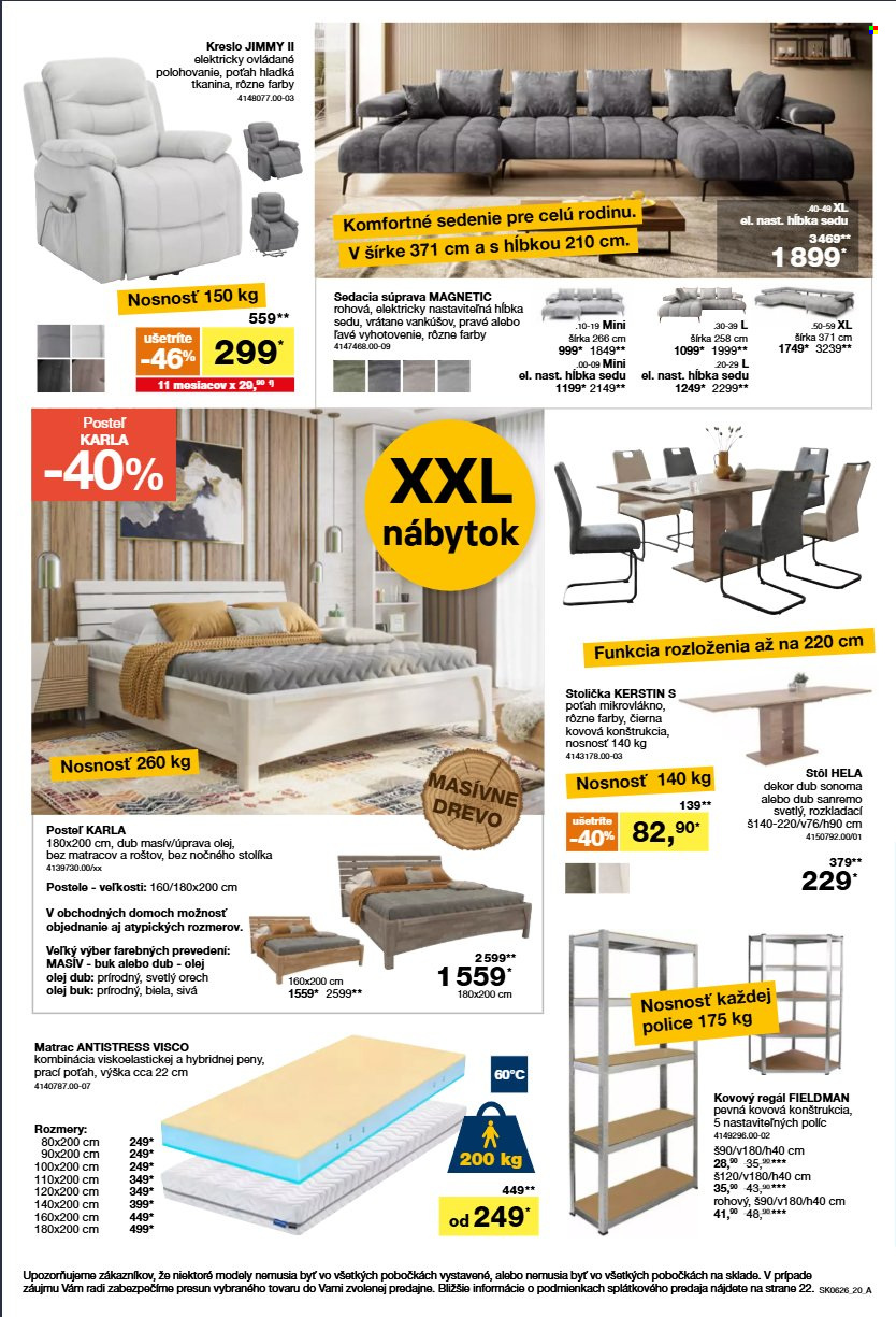 Leták Sconto nábytok - 22.4.2026 - 19.5.2026. Strana 20