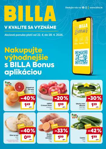 Leták Billa - 22.4.2026 - 28.4.2026.
