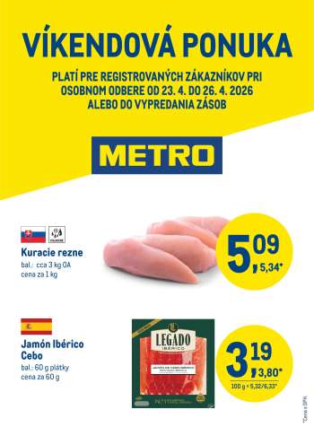 Leták Metro - 23.4.2026 - 26.4.2026.