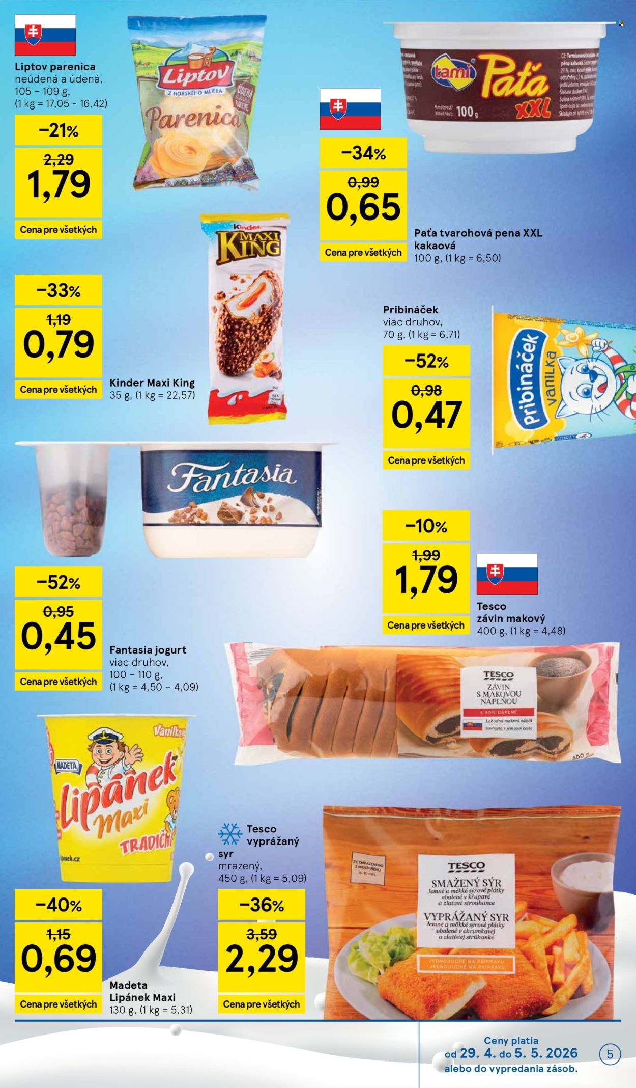 Leták TESCO - 29.4.2026 - 5.5.2026. Strana 5