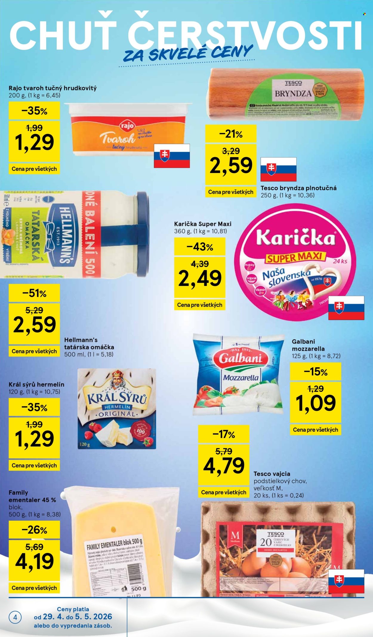 Leták TESCO supermarket - 29.4.2026 - 5.5.2026. Strana 4