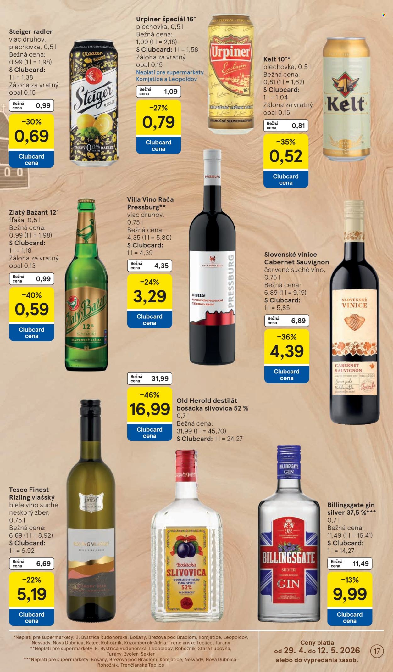 Leták TESCO supermarket - 29.4.2026 - 5.5.2026. Strana 17