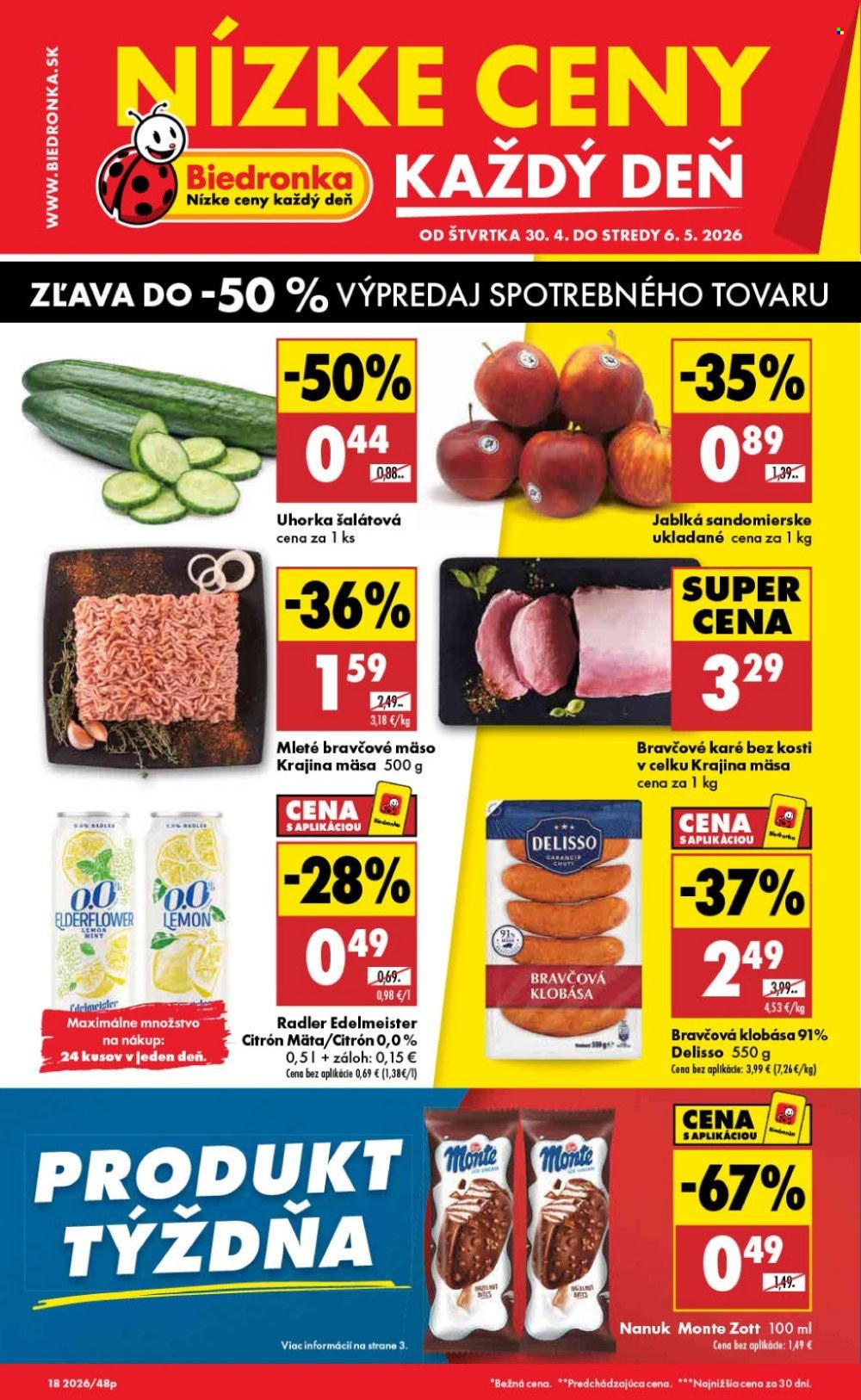 Leták Biedronka - 30.4.2026 - 6.5.2026. Strana 1