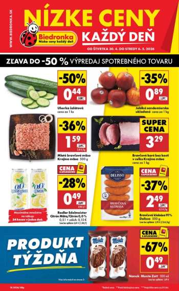 Leták Biedronka - 30.4.2026 - 6.5.2026.