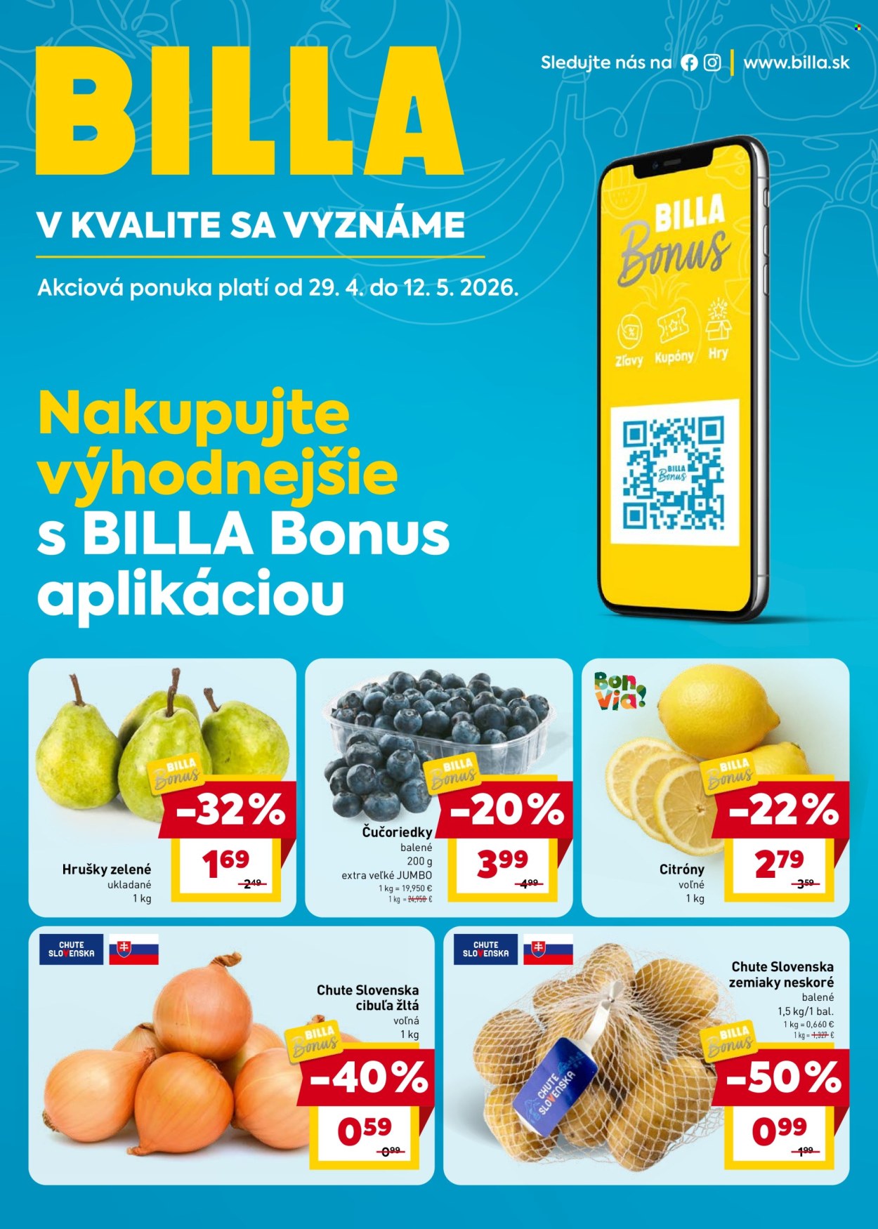 Leták Billa - 29.4.2026 - 12.5.2026. Strana 1