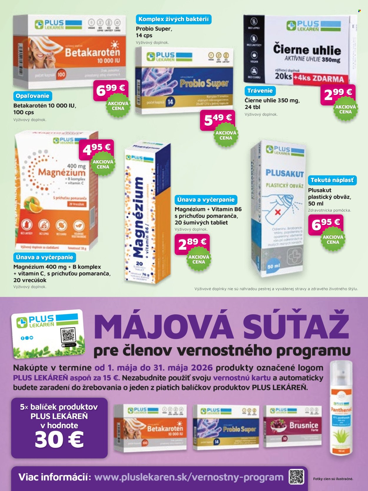 Leták Plus lekáreň - 1.5.2026 - 31.5.2026. Strana 8
