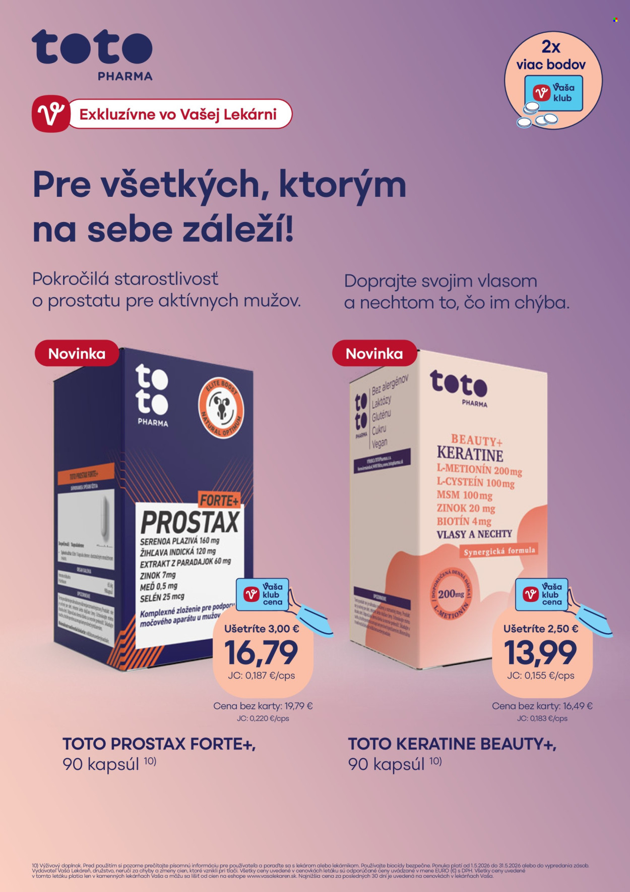 Leták Vaša lekáreň - 1.5.2026 - 31.5.2026. Strana 2