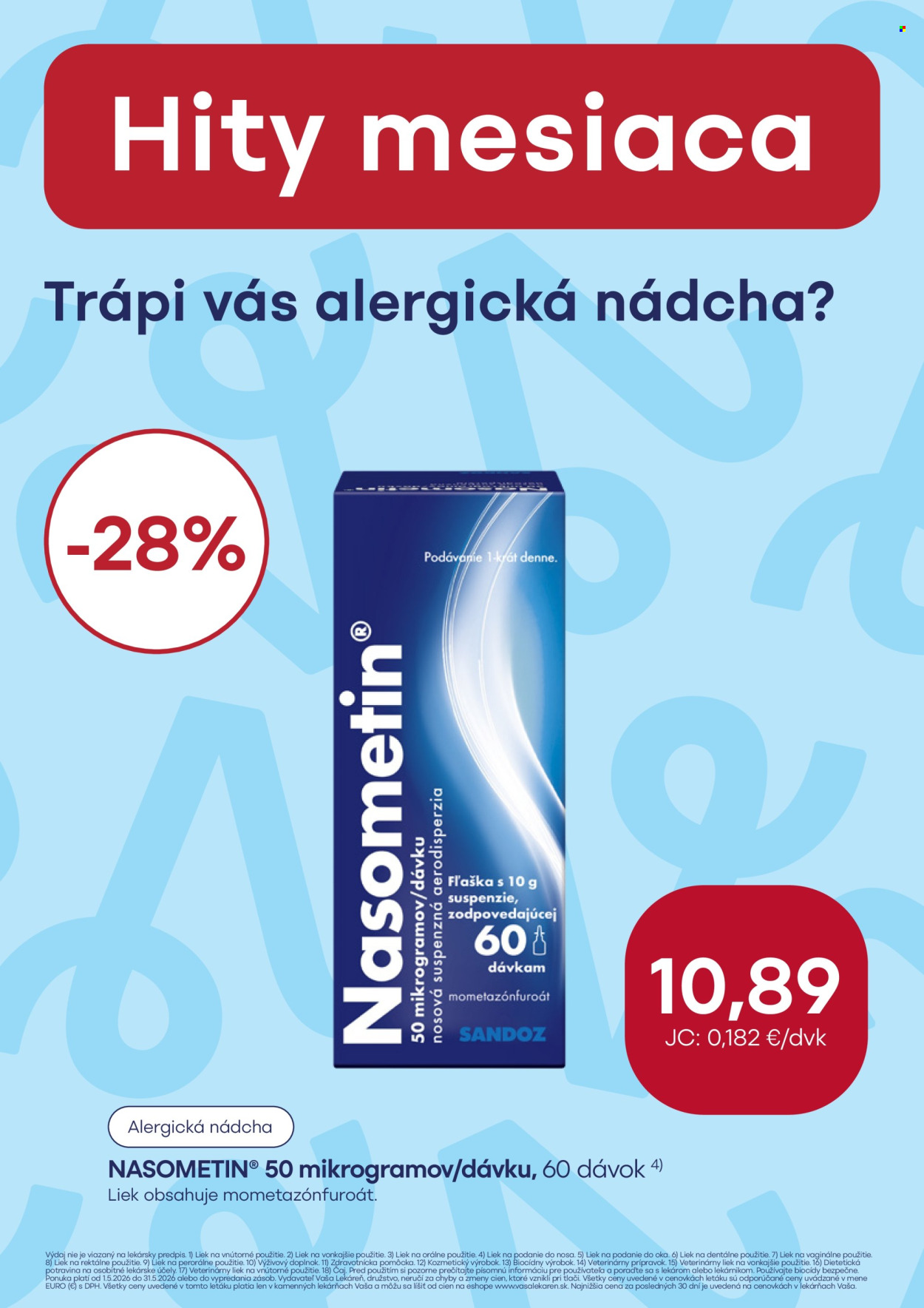 Leták Vaša lekáreň - 1.5.2026 - 31.5.2026. Strana 4