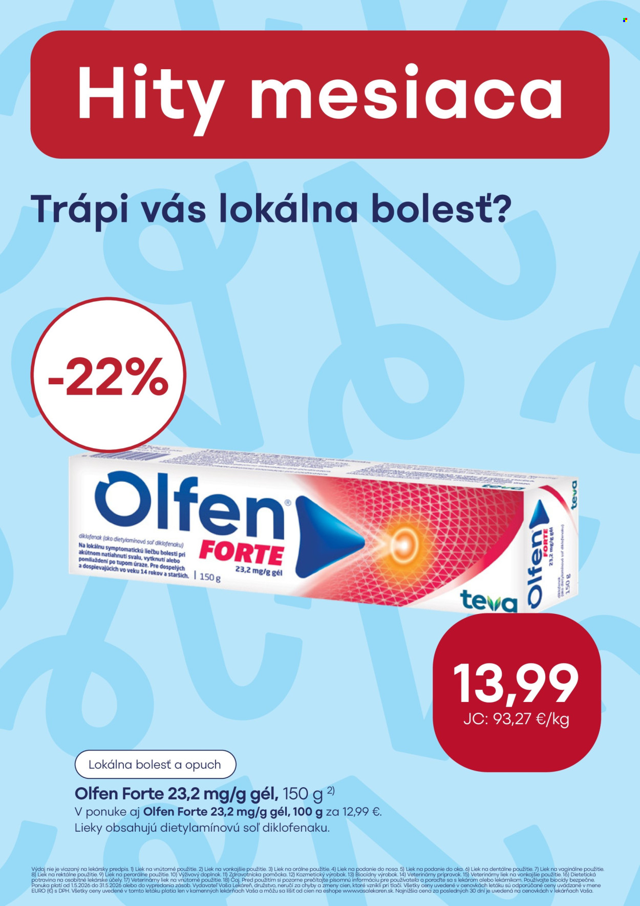 Leták Vaša lekáreň - 1.5.2026 - 31.5.2026. Strana 13