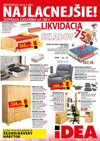 Leták IDEA nábytok - 1.5.2026 - 14.5.2026.