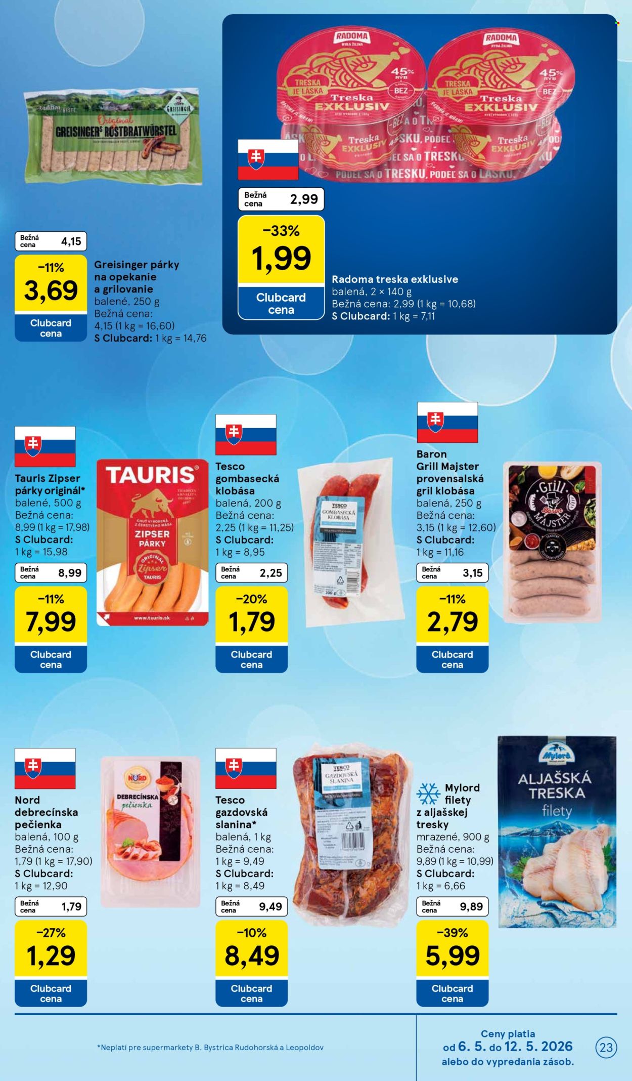 Leták TESCO supermarket - 6.5.2026 - 12.5.2026. Strana 23