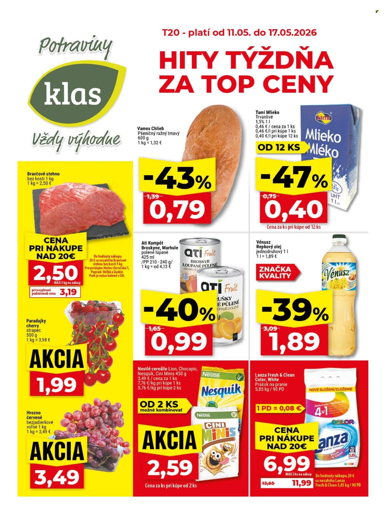 Leták Klas - 11.5.2026 - 17.5.2026. Strana 1
