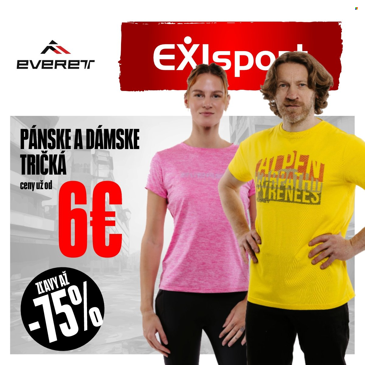 Leták Exisport. Strana 1