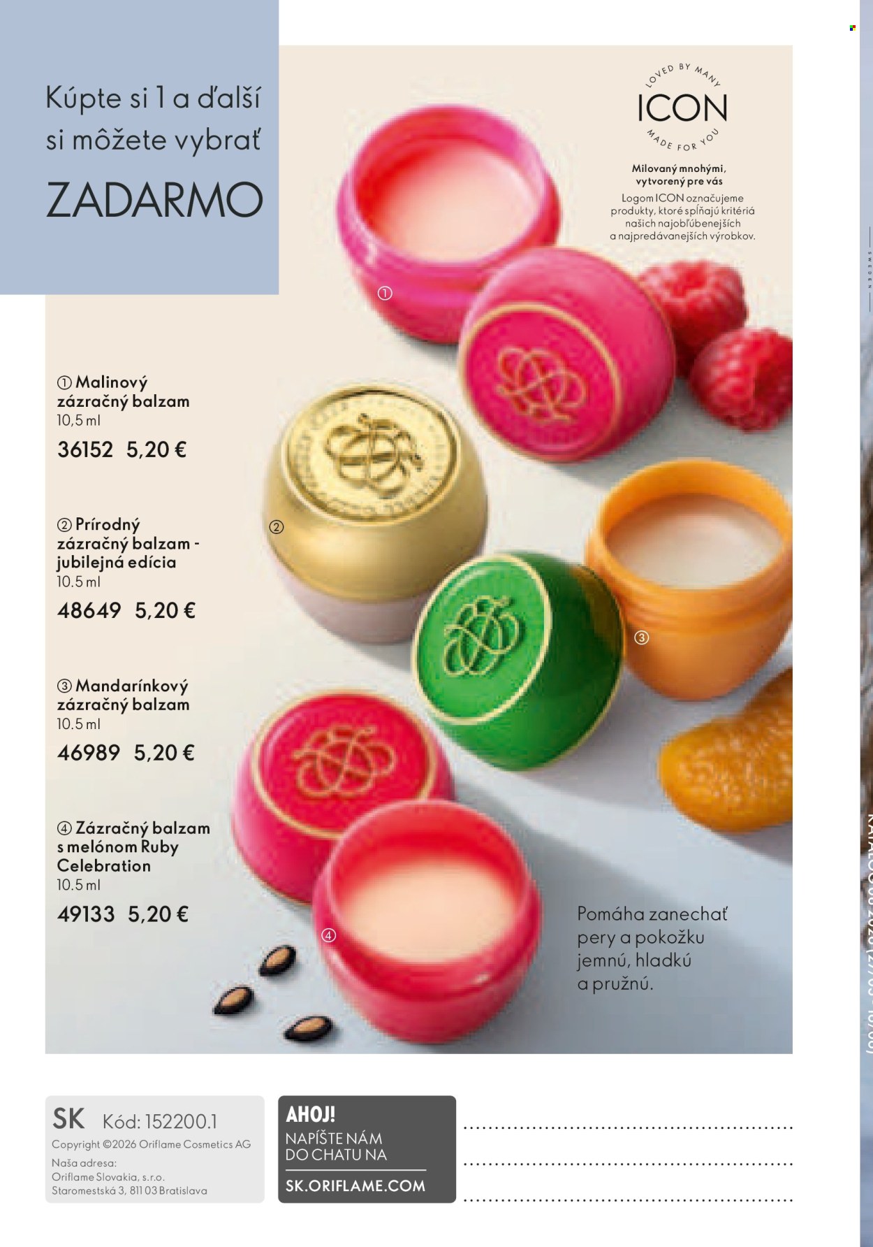 Leták Oriflame - 27.5.2026 - 16.6.2026. Strana 164