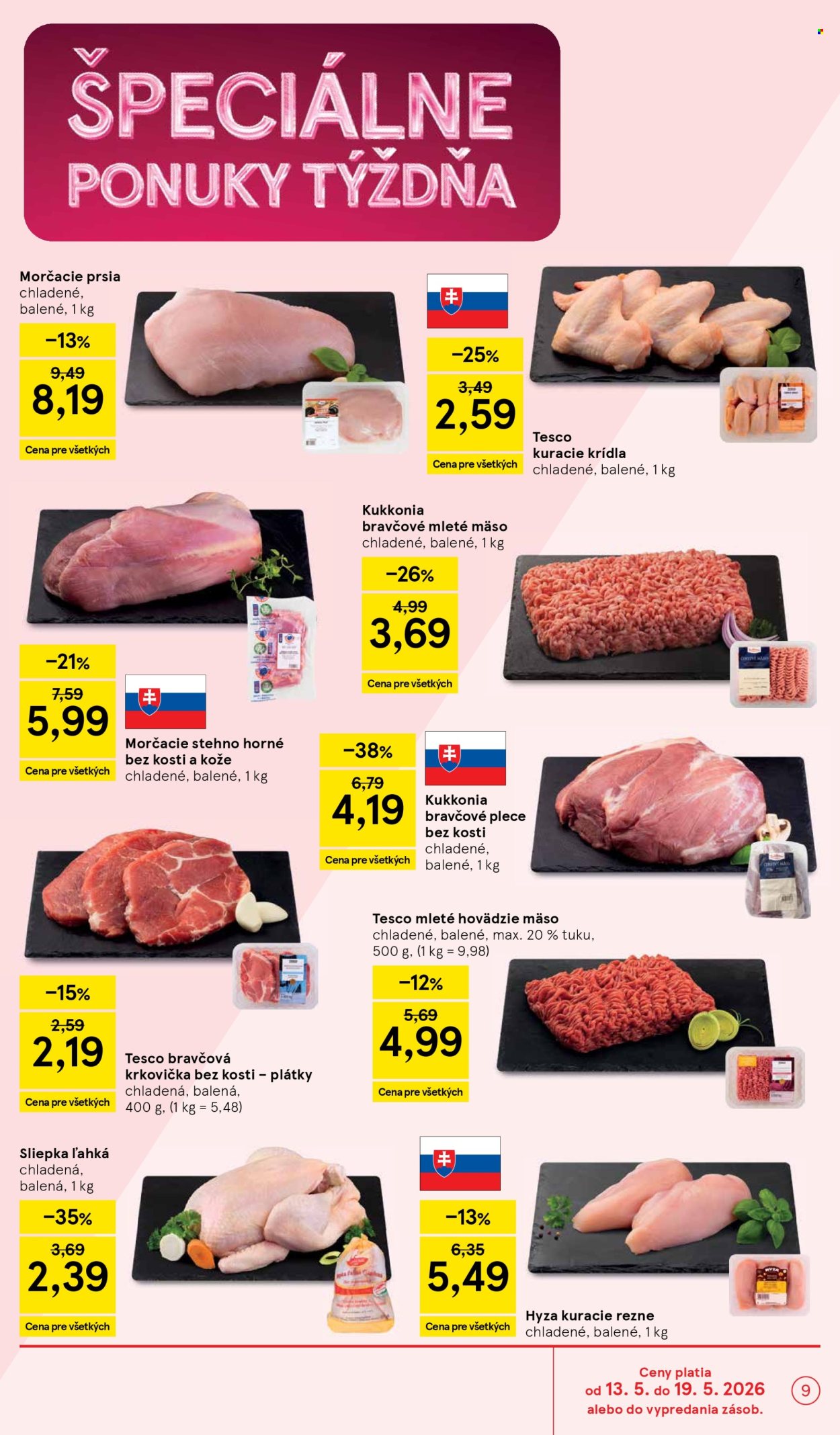 Leták TESCO - 13.5.2026 - 19.5.2026. Strana 9