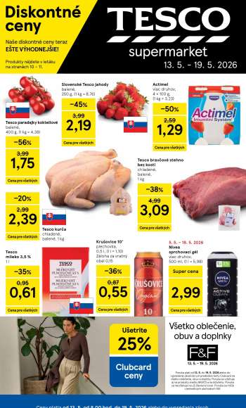 Leták TESCO supermarket - 13.5.2026 - 19.5.2026.