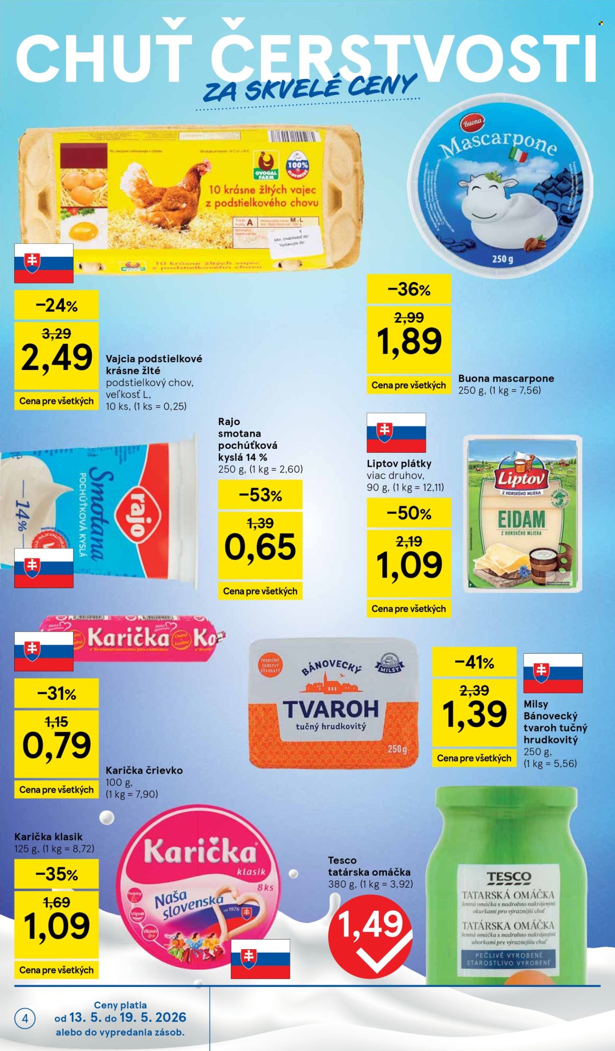Leták TESCO supermarket - 13.5.2026 - 19.5.2026. Strana 4