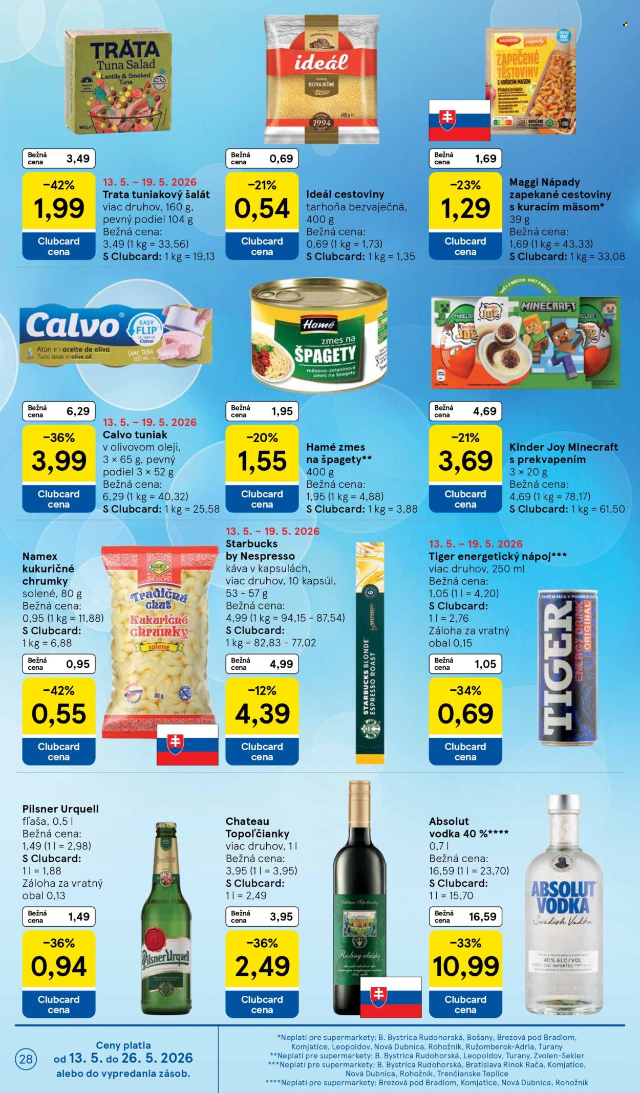 Leták TESCO supermarket - 13.5.2026 - 19.5.2026. Strana 28