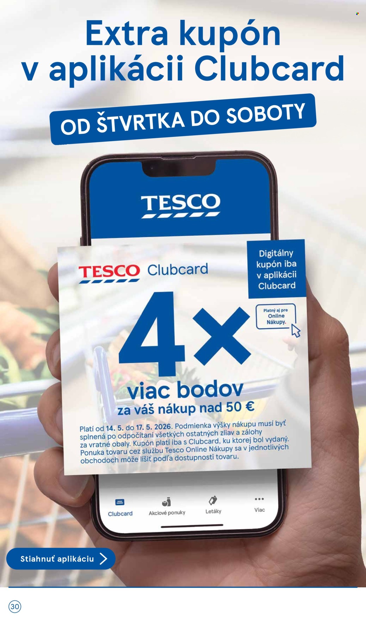 Leták TESCO supermarket - 13.5.2026 - 19.5.2026. Strana 30