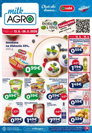 Leták Milk AGRO - 13.5.2026 - 26.5.2026.