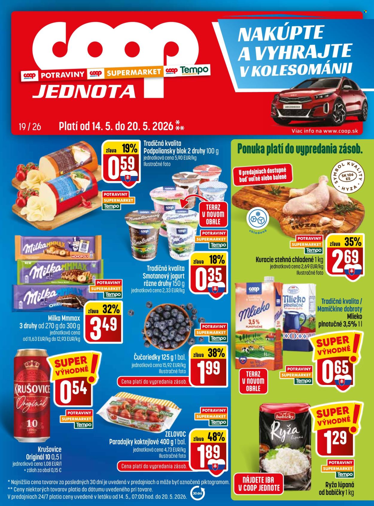 Leták COOP Jednota - 14.5.2026 - 20.5.2026. Strana 1
