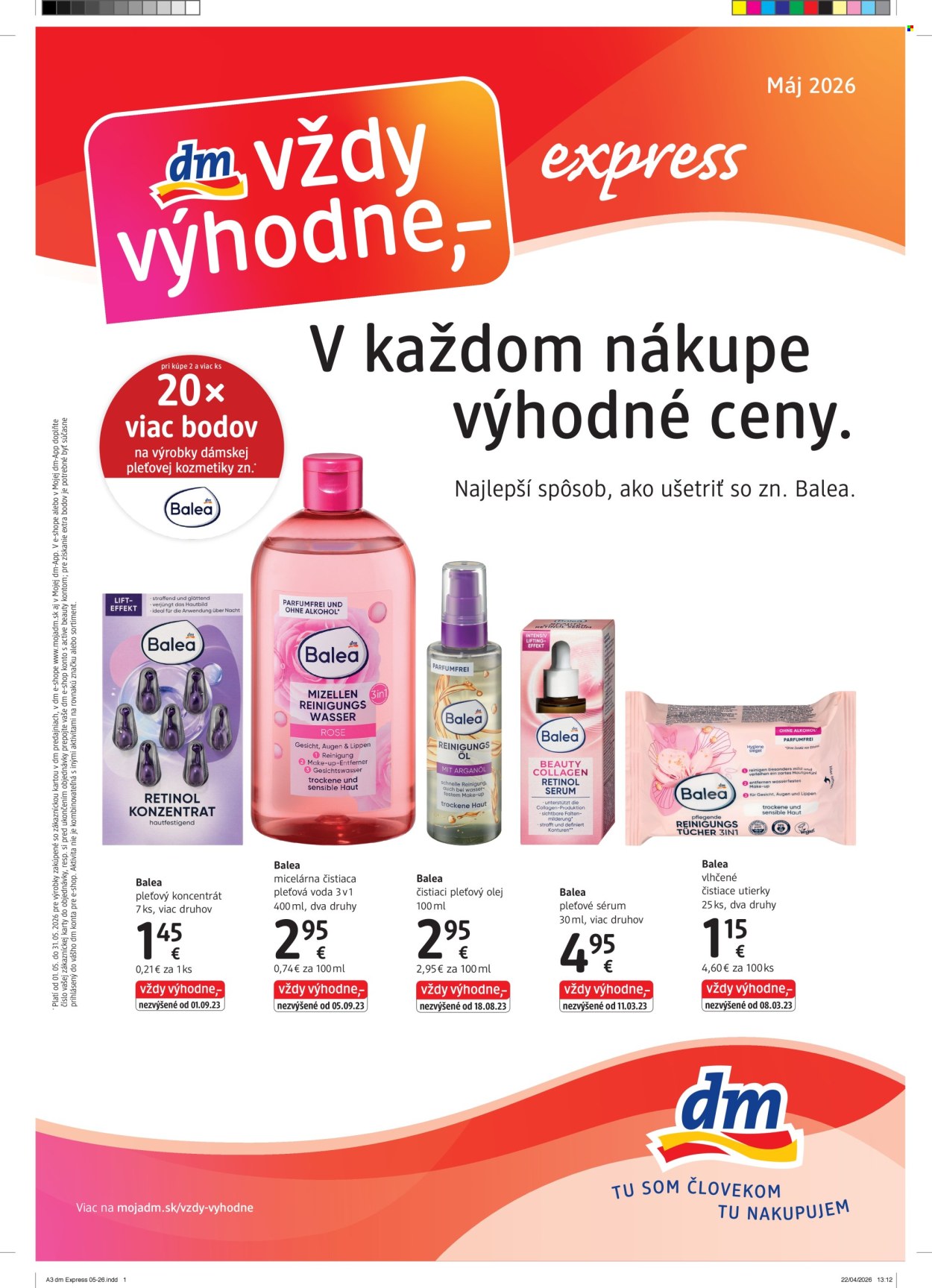 Leták dm drogerie - 1.5.2026 - 31.5.2026. Strana 1