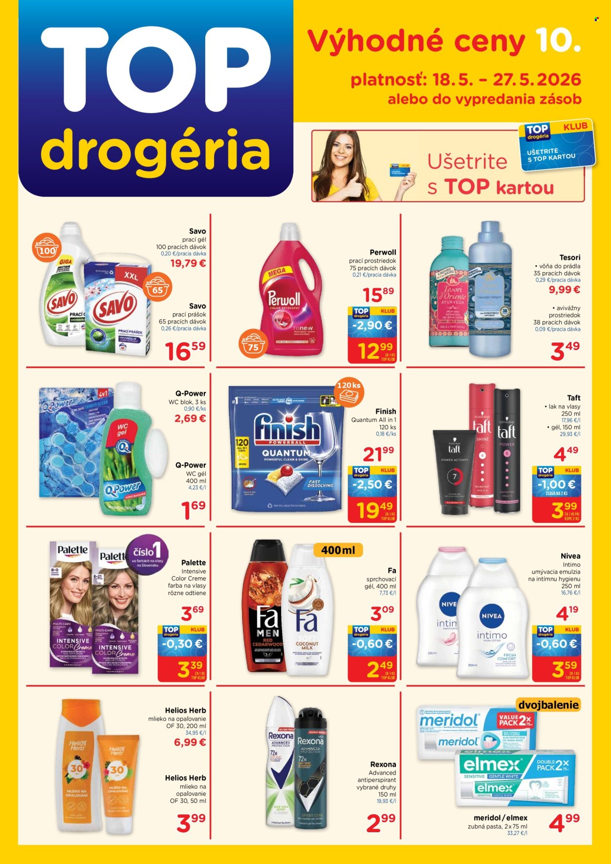 Leták TOP drogéria - 18.5.2026 - 27.5.2026. Strana 1