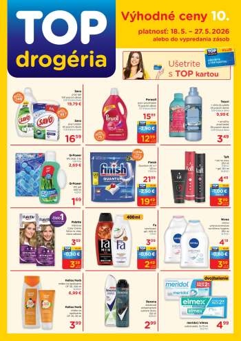Leták TOP drogéria - 18.5.2026 - 27.5.2026.