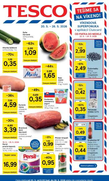 Leták TESCO - 20.5.2026 - 26.5.2026.
