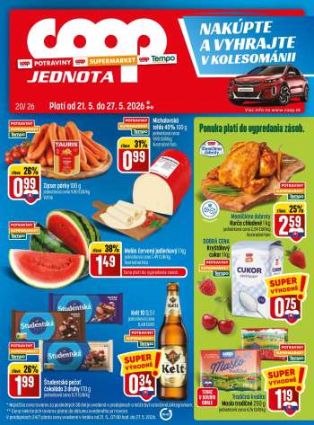 Leták COOP Jednota - 21.5.2026 - 27.5.2026.